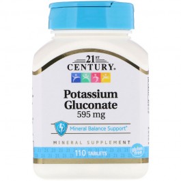   21st Century Potassium Gluconate 595 mg 110 tabs