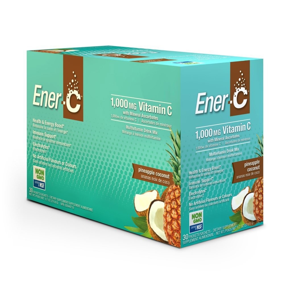 Ener-C Multivitamin Drink Mix - 1,000mg Vitamin C 30 packets Pineapple Coconut - зображення 1