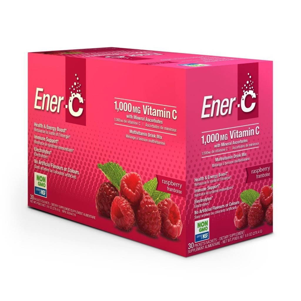 Ener-C Multivitamin Drink Mix - 1,000mg Vitamin C 30 packets Raspberry - зображення 1
