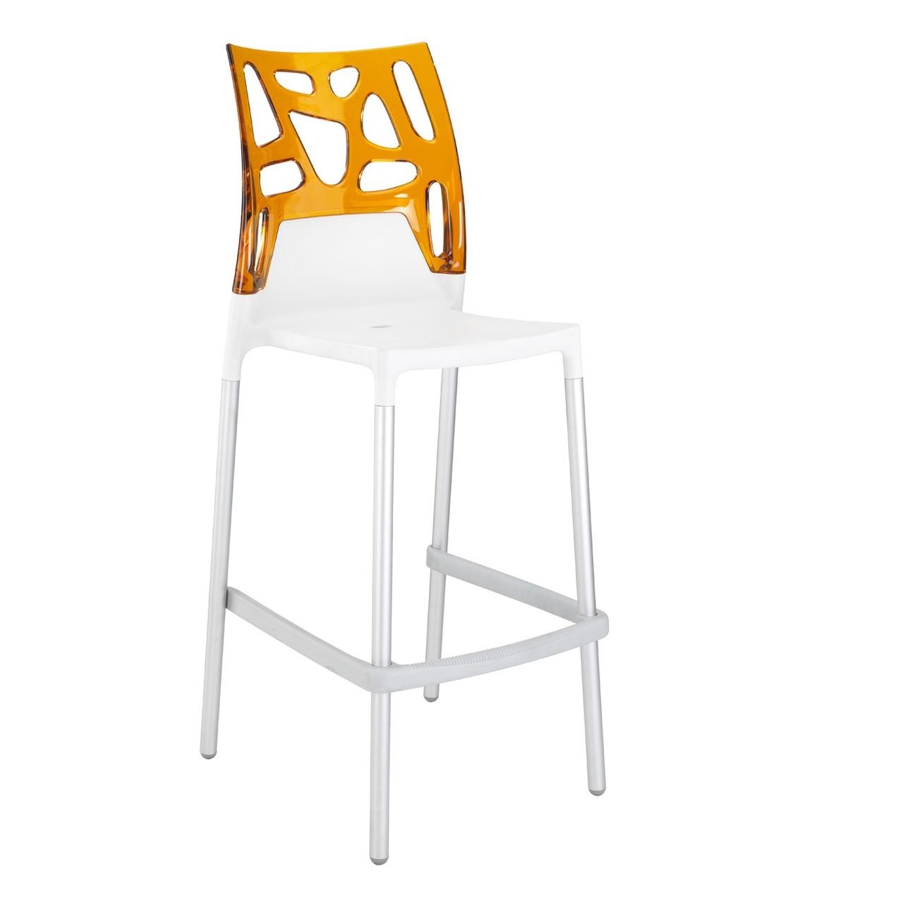 Papatya Ego-Rock Bar сиденье - белый, верх - прозрачно-оранжевый - зображення 1