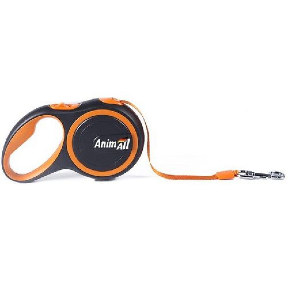 AnimAll Поводок-Рулетка для собак весом до 15 кг, 3 М, Оранжевый (60697) - зображення 1