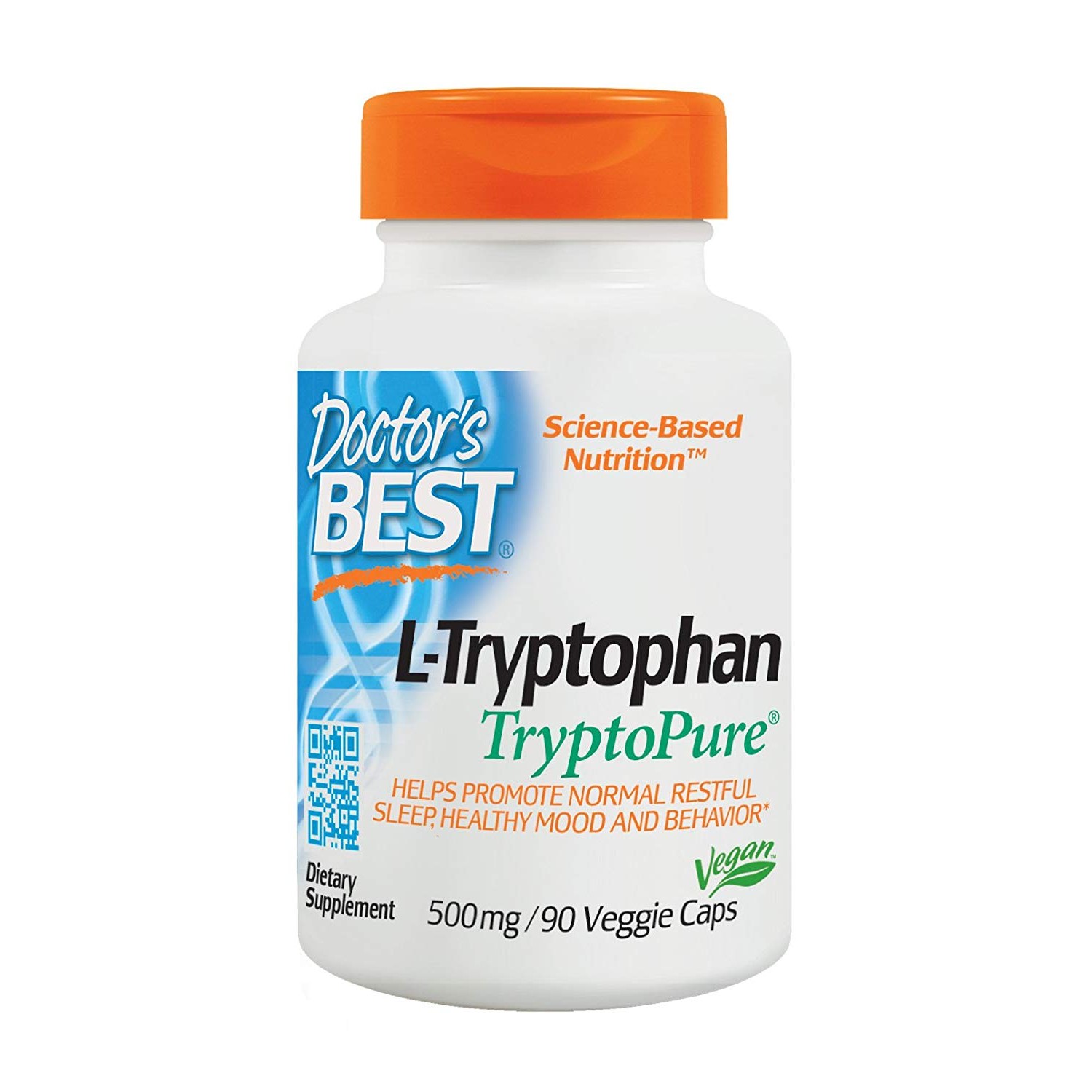 Doctor's Best L-Tryptophan with TryptoPure 500 mg 90 caps - зображення 1