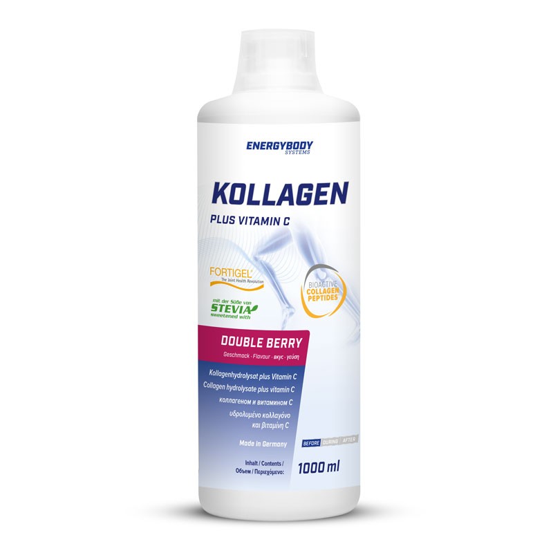 Energybody Systems Kollagen Liquid plus Vitamin C 1000 ml /40 servings/ Double Berry - зображення 1