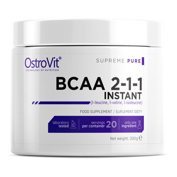 OstroVit BCAA 2-1-1 Instant 200 g /20 servings/ Pure - зображення 1