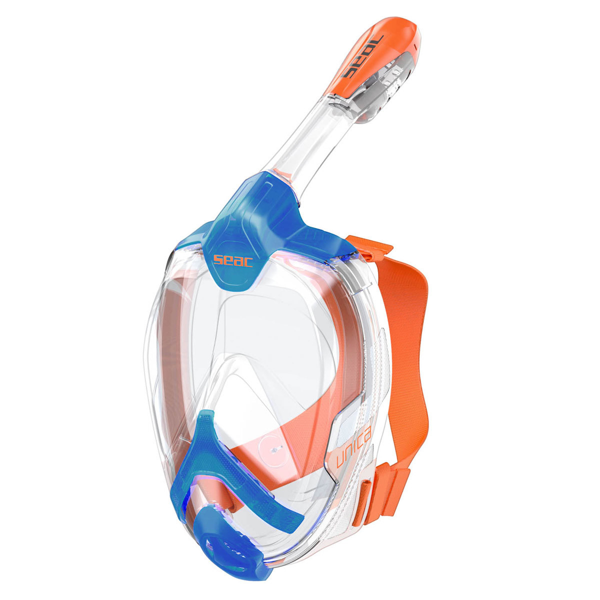 Seac Unica Full Face Mask, Transparent/Blue/Orange / размер L/XL (1700001 001162) - зображення 1