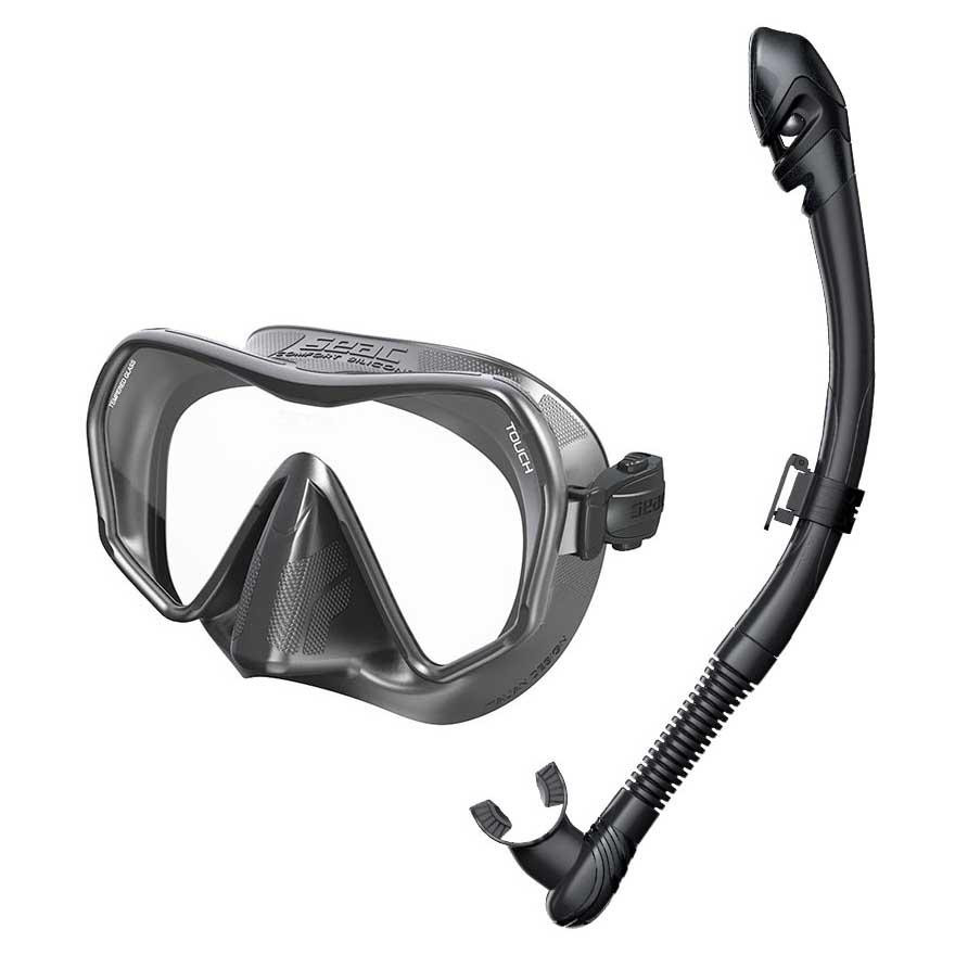 Seac Touch Mask Vortex Dry Snorkel Set, Black (0890056) - зображення 1