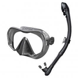 Seac Touch Mask Vortex Dry Snorkel Set, Black (0890056)