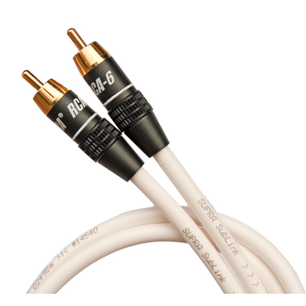 SUPRA Cables SUBLINK 1RCA-1RCA WHITE 2M - зображення 1