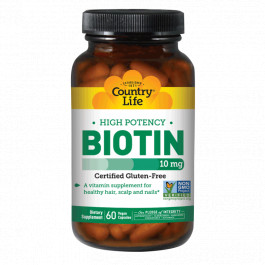 Country Life High Potency Biotin 10 mg 60 caps
