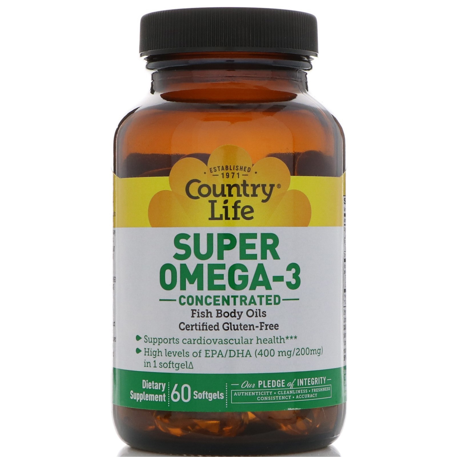 Country Life Super Omega-3 Concentrated 60 caps - зображення 1