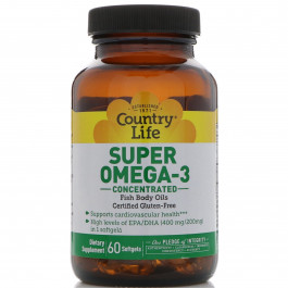 Country Life Super Omega-3 Concentrated 60 caps