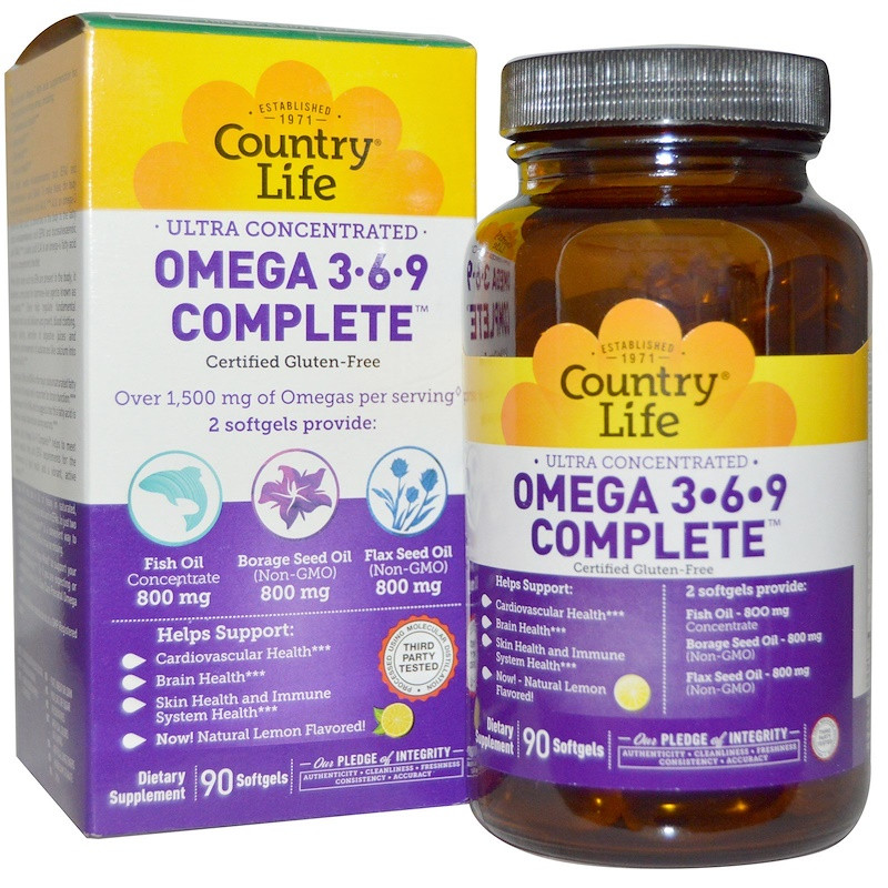 Country Life Ultra Omega 3-6-9 90 caps - зображення 1