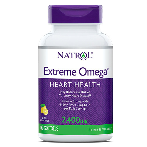 Natrol Extreme Omega 2,400 mg 60 caps Lemon - зображення 1