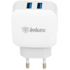 INKAX CD-35 Travel charger 2USB 2.1A White - зображення 1