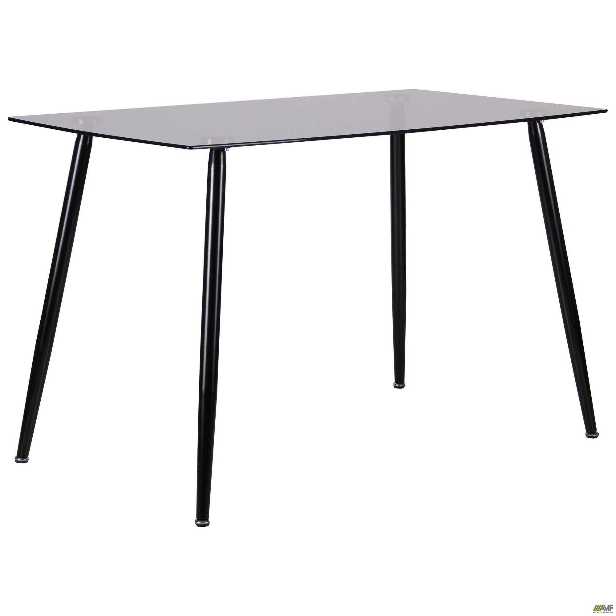 Art Metal Furniture Умберто черный/стекло тонированное серое (521450) - зображення 1
