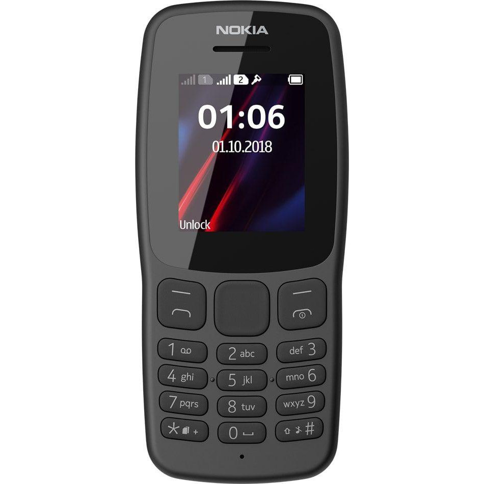 Nokia 106 New DS Grey (16NEBD01A02) купить в интернет-магазине: цены на  мобильный телефон 106 New DS Grey (16NEBD01A02) - отзывы и обзоры, фото и  характеристики. Сравнить предложения в Украине: Киев, Харьков, Одесса,