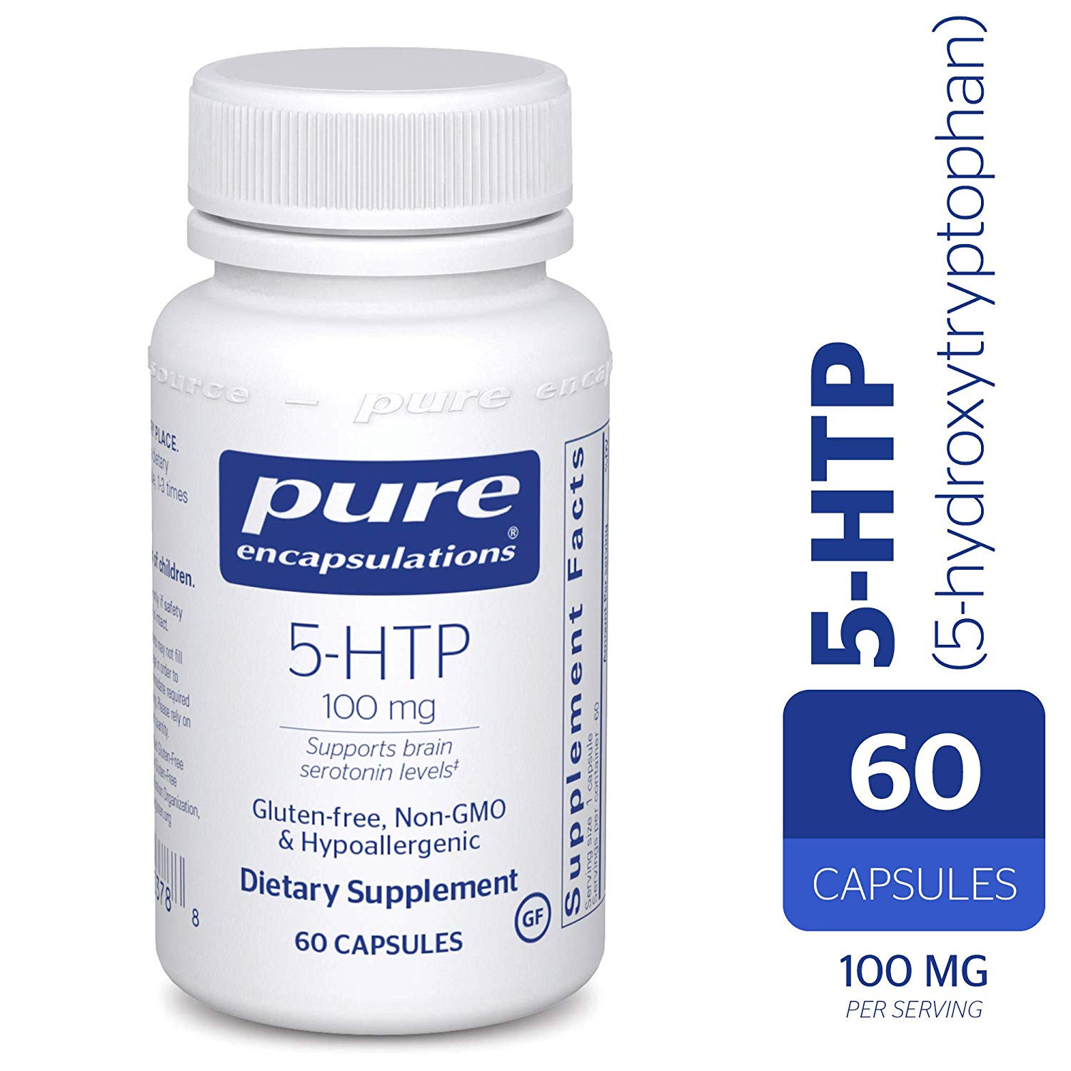 Pure Encapsulations 5-HTP /5-Hydroxytryptophan/ 100 mg 60 caps - зображення 1