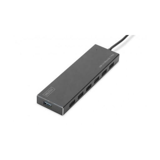 Digitus Hub 7-port USB 3.0 SuperSpeed, Power Supply, Aluminum (DA-70241-1) - зображення 1