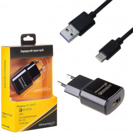 Grand-X CH-550TC Quick Charge 3.0 + USB-Type-C Black
