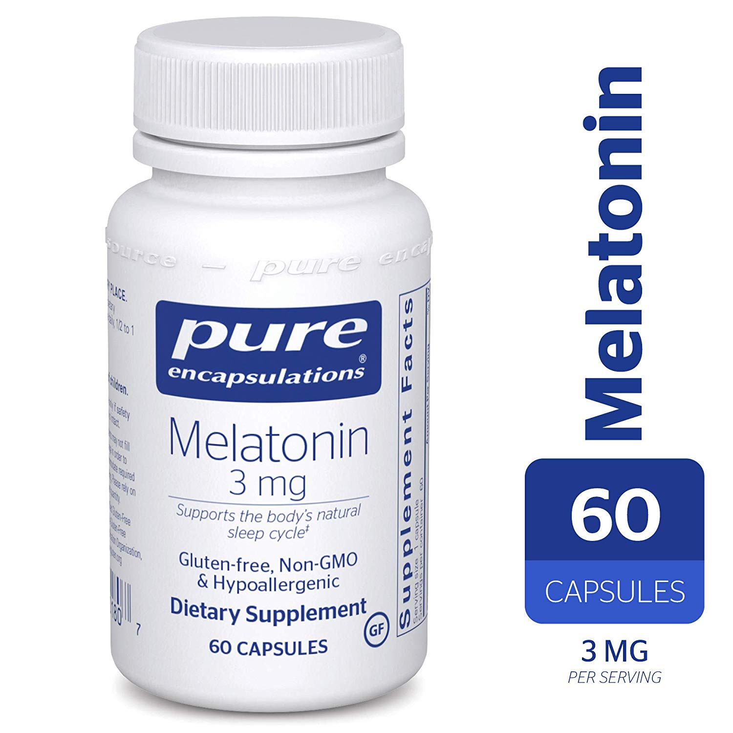 Pure Encapsulations Melatonin 3 Mg 60 caps - зображення 1