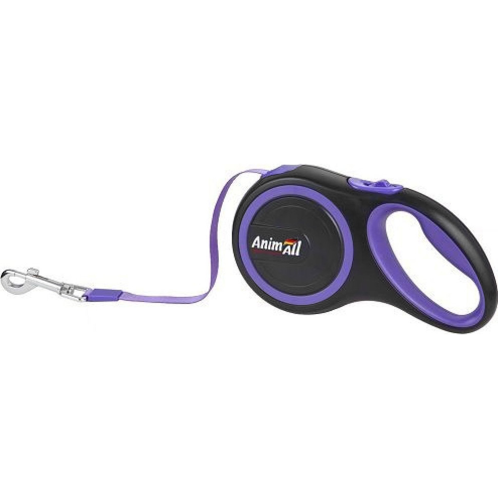 AnimAll Поводок-Рулетка Для Собак Весом До 50 Кг, 5 М, Фиолетовый (60704) - зображення 1