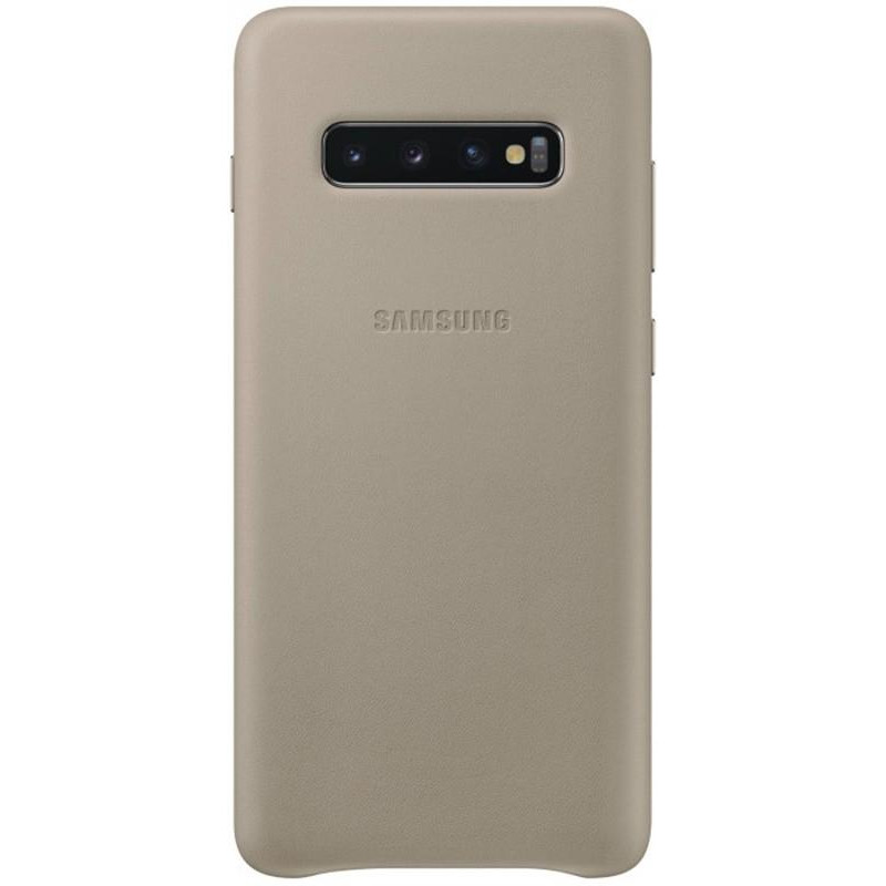 Samsung G973 Galaxy S10 Leather Cover Gray (EF-VG973LJEG) - зображення 1