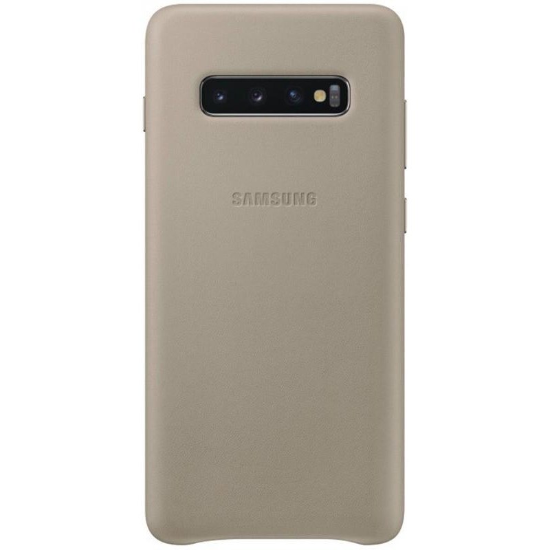 Samsung G975 Galaxy S10 Plus Leather Cover Gray (EF-VG975LJEG) - зображення 1