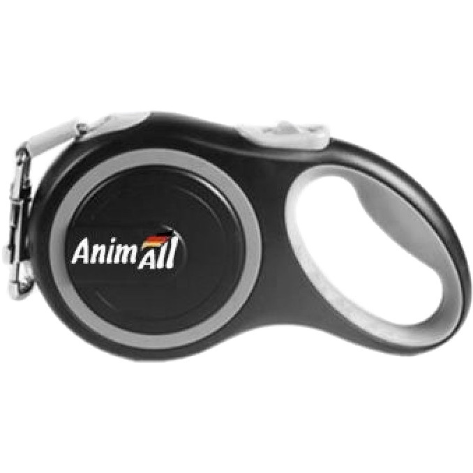 AnimAll Поводок-Рулетка для собак весом до 15 кг, 3 М, серый (60698) - зображення 1