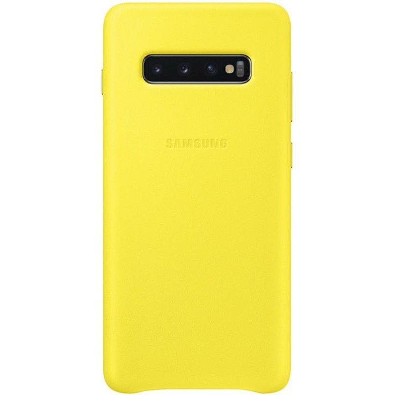 Samsung G975 Galaxy S10 Plus Leather Cover Yellow (EF-VG975LYEG) - зображення 1