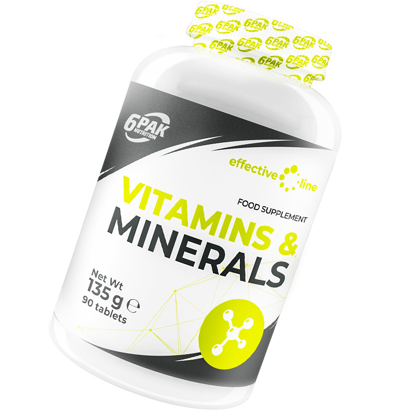 6PAK Nutrition Effective Line Vitamins & Minerals 90 tabs - зображення 1