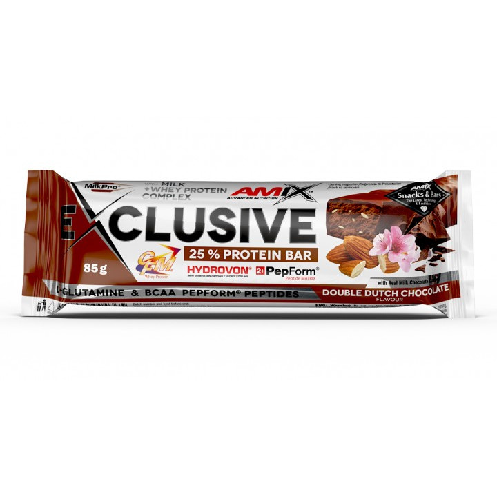 Amix Exclusive Protein Bar 85 g Double Dutch Chocolate - зображення 1