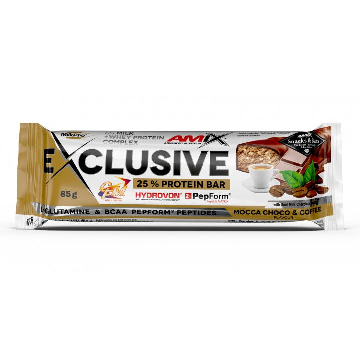 Amix Exclusive Protein Bar 85 g Mocca Choco Coffee - зображення 1