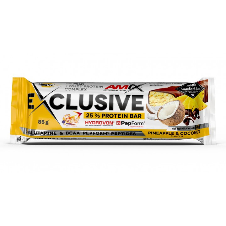 Amix Exclusive Protein Bar 85 g Pineapple Coconut - зображення 1