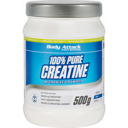Body Attack 100% Pure Creatine 500 g /100 servings/ Unflavored