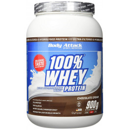 Body Attack 100% Whey Protein 900 g /30 servings/ Chocolate Cream