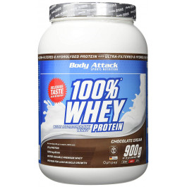   Body Attack 100% Whey Protein 900 g /30 servings/ Chocolate Cream