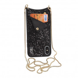   BeCover Glitter Wallet для Apple iPhone X/Xs Black (703617)