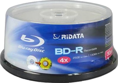 RiData BD-R Printable 25GB 4x Cake Box 30шт - зображення 1