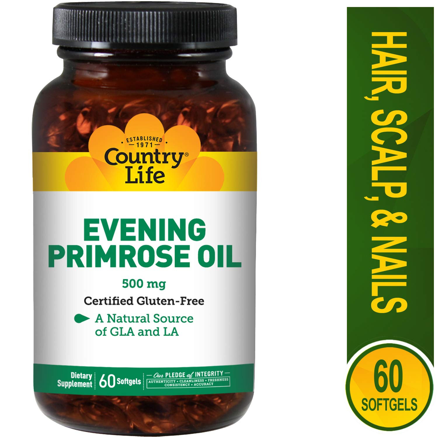 Country Life Evening Primrose Oil 500 mg 60 caps - зображення 1