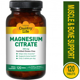 Country Life Magnesium Citrate 250 mg 120 tabs