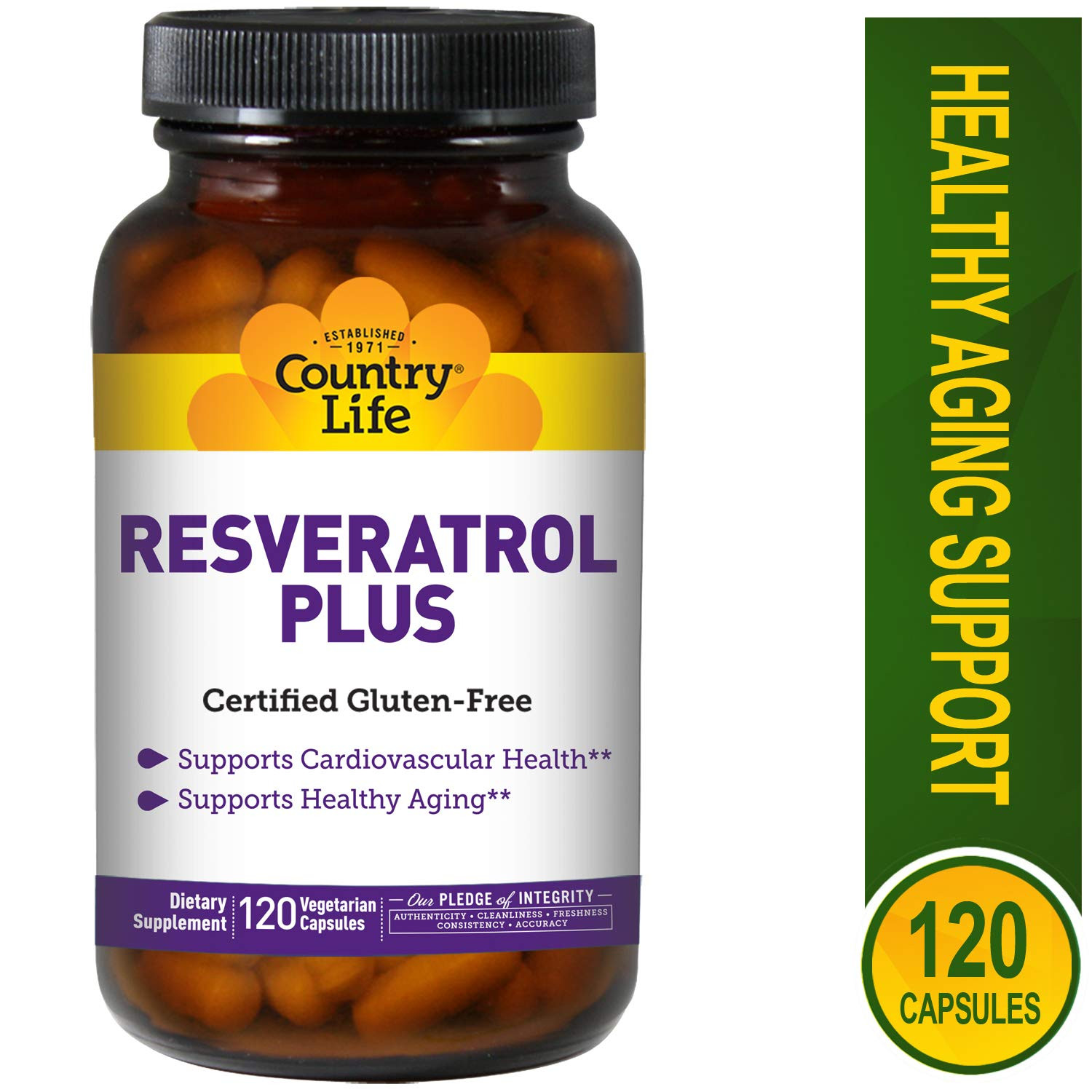 Country Life Resveratrol Plus 120 caps - зображення 1