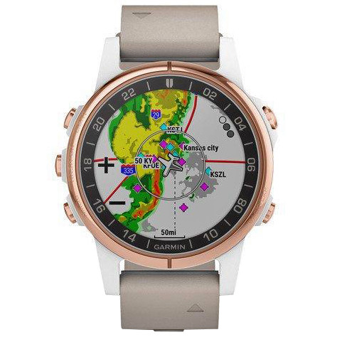 Garmin D2 Delta S Aviator Watch with Beige Leather Band (010-01987-30) - зображення 1