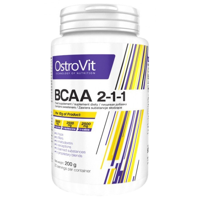 OstroVit BCAA 2-1-1 200 g /20 servings/ Orange - зображення 1