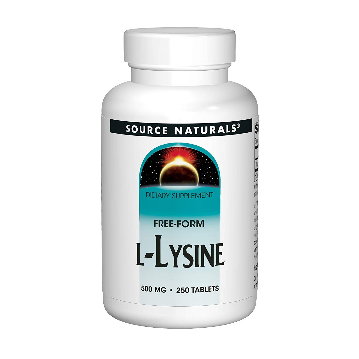 Source Naturals L-Lysine 500 mg 250 tabs - зображення 1