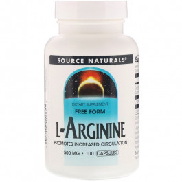 Source Naturals L-Arginine 500 mg 100 caps