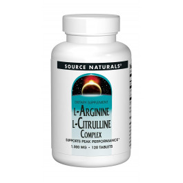 Source Naturals L-Arginine L-Citrulline Complex 120 tabs