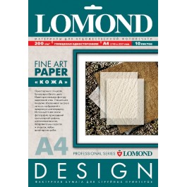 Lomond Fine Art Paper Design Leather Glossy 200g/m2 A4/10 (0918041)