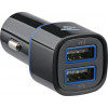 2E Dual USB Car Charger 2.4A Black (2E-ACR01-B) - зображення 2
