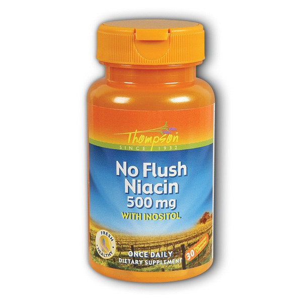 Thompson No Flush Niacin /Vitamin B3/ 500 mg 30 caps - зображення 1