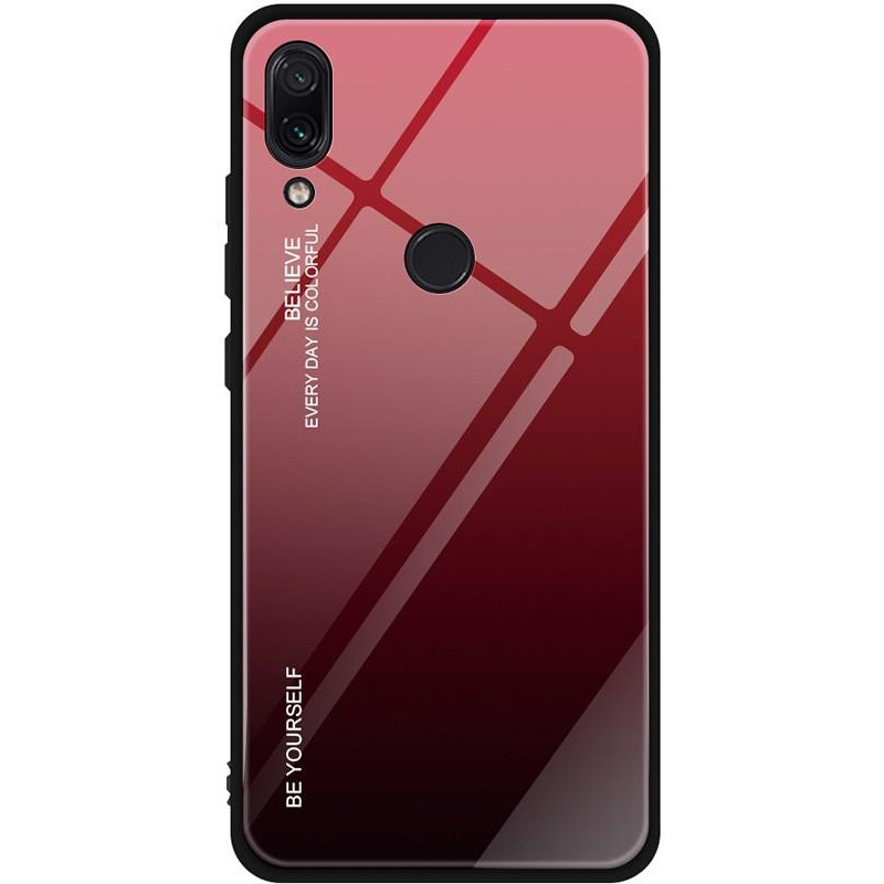 TOTO Glass Case Gradient Xiaomi Redmi Note 7 Red - зображення 1